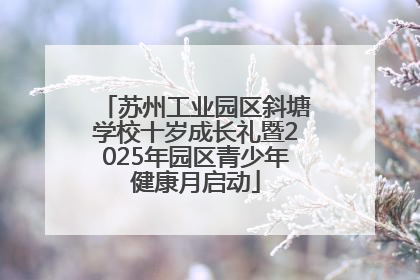 苏州工业园区斜塘学校十岁成长礼暨2025年园区青少年健康月启动