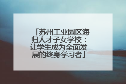 苏州工业园区海归人才子女学校：让学生成为全面发展的终身学习者