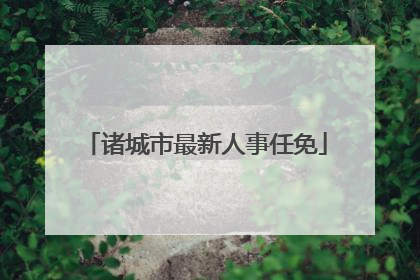 诸城市最新人事任免