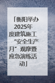 衡阳举办2025年度建筑施工“安全生产月”观摩暨应急演练活动