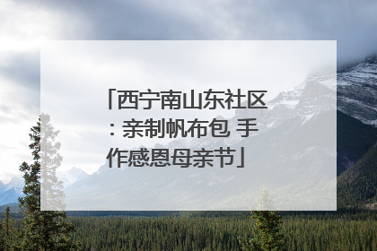 西宁南山东社区：亲制帆布包 手作感恩母亲节