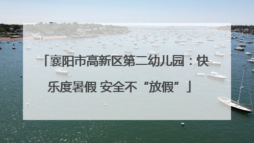 襄阳市高新区第二幼儿园：快乐度暑假 安全不“放假”
