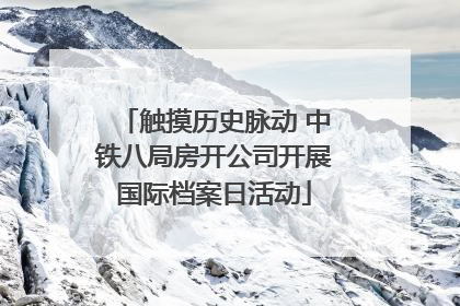 触摸历史脉动 中铁八局房开公司开展国际档案日活动