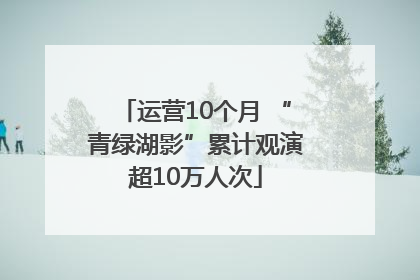 运营10个月 “青绿湖影”累计观演超10万人次