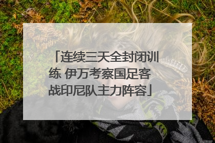 连续三天全封闭训练 伊万考察国足客战印尼队主力阵容