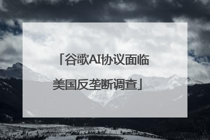 谷歌AI协议面临美国反垄断调查