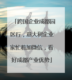 跨国企业成都园区行，意大利企业家忙着加微信，看好成都产业优势