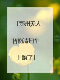 鄂州无人智能清扫车上路了