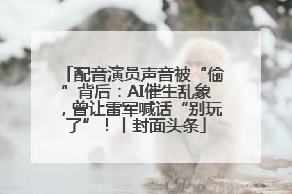 配音演员声音被“偷”背后：AI催生乱象，曾让雷军喊话“别玩了”！丨封面头条