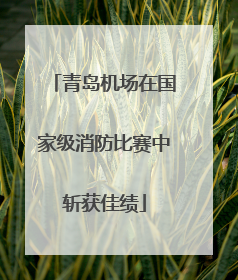 青岛机场在国家级消防比赛中斩获佳绩