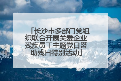 长沙市多部门党组织联合开展关爱企业残疾员工主题党日暨助残日特别活动