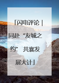 闪电评论｜同赴“友城之约” 共襄发展大计
