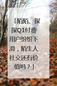 陌陌、探探Q1付费用户纷纷下滑，陌生人社交还有价值吗？