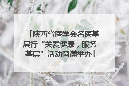 陕西省医学会名医基层行“关爱健康，服务基层”活动圆满举办