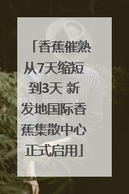 香蕉催熟从7天缩短到3天 新发地国际香蕉集散中心正式启用