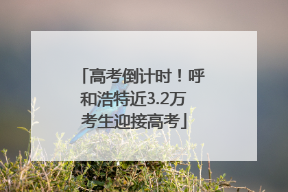 高考倒计时！呼和浩特近3.2万考生迎接高考
