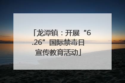 龙潭镇：开展“6.26”国际禁毒日宣传教育活动