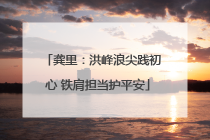龚里：洪峰浪尖践初心 铁肩担当护平安