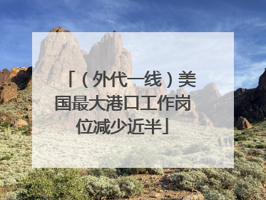（外代一线）美国最大港口工作岗位减少近半