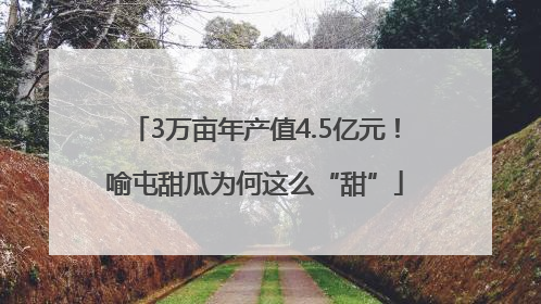 3万亩年产值4.5亿元！喻屯甜瓜为何这么“甜”