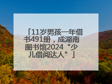 11岁男孩一年借书491册，成湖南图书馆2024“少儿借阅达人”
