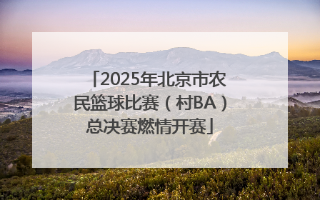 2025年北京市农民篮球比赛（村BA）总决赛燃情开赛