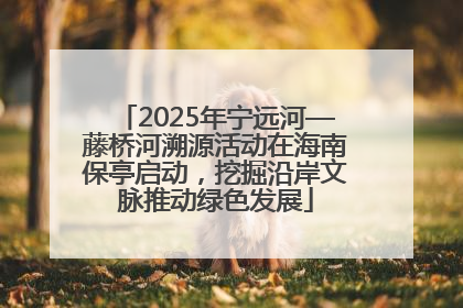 2025年宁远河—藤桥河溯源活动在海南保亭启动，挖掘沿岸文脉推动绿色发展