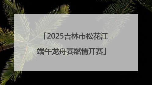 2025吉林市松花江端午龙舟赛燃情开赛