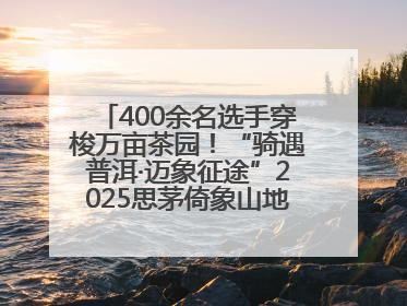 400余名选手穿梭万亩茶园！“骑遇普洱·迈象征途”2025思茅倚象山地自行车赛圆满举行