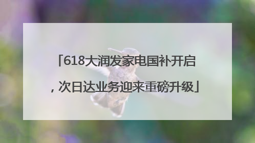 618大润发家电国补开启，次日达业务迎来重磅升级
