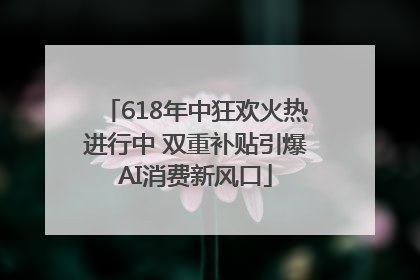 618年中狂欢火热进行中 双重补贴引爆AI消费新风口