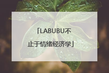 LABUBU不止于情绪经济学